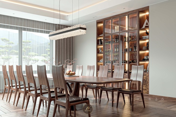 Bàn ăn gỗ óc chó BA - 25